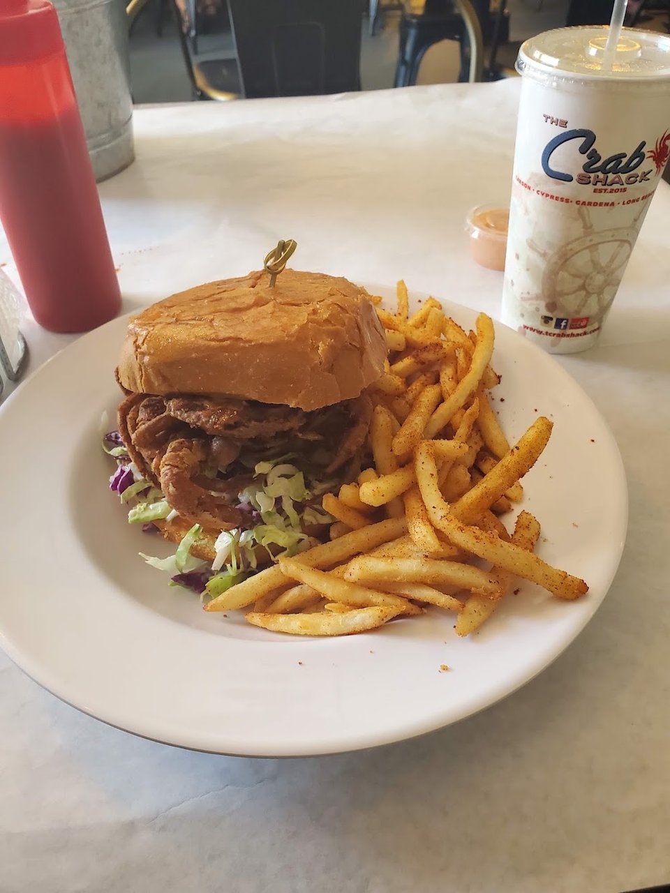 Soft Shell Crab Burger N Fries