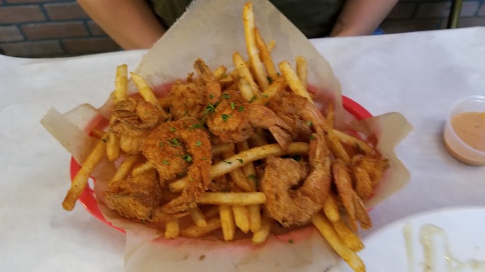 Crab Shack Burger with Fries